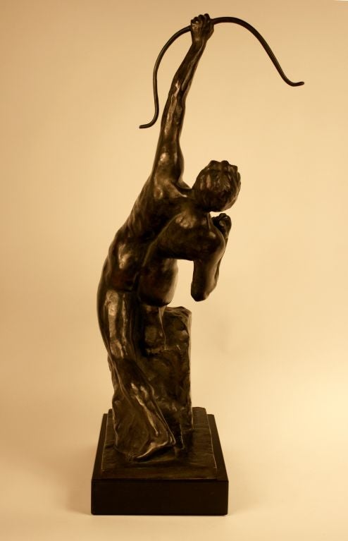 French Bronze Statue by Jean Debo