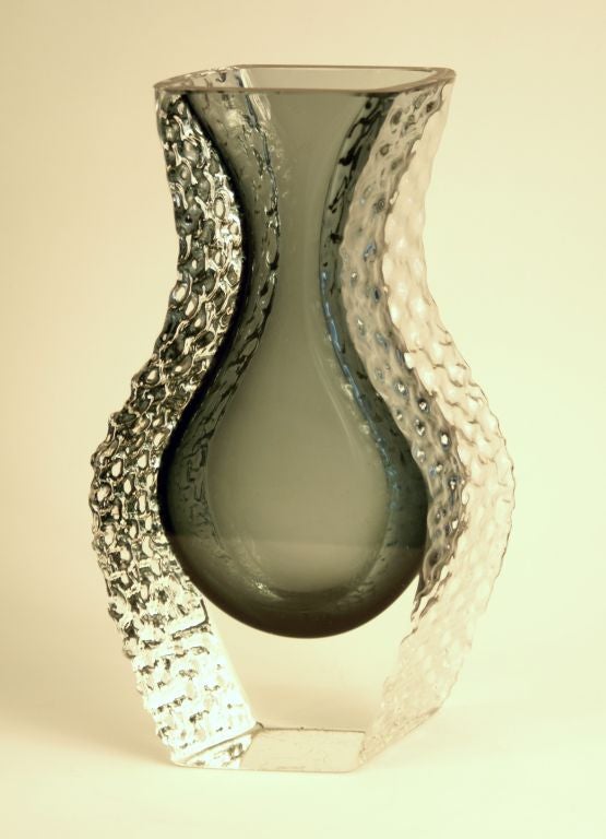 Italian Cased Glass Vase by Mandruzzato