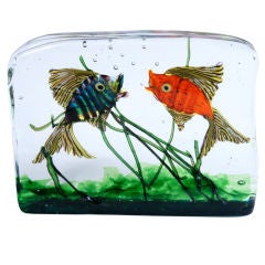 Murano Glass Fish Sculpture By Gino Cenedese