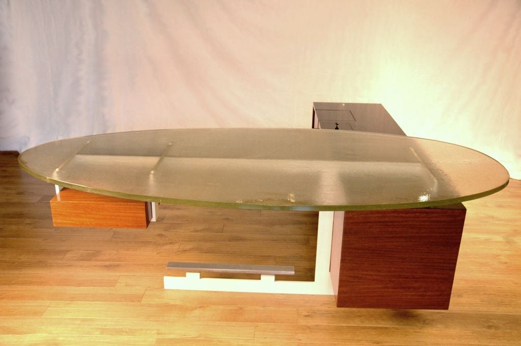French Modernist Desk By Jules Leleu