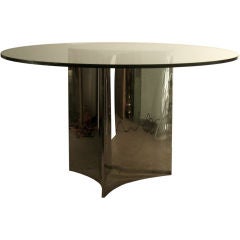 Chrome and Glass Top Table, 1960s