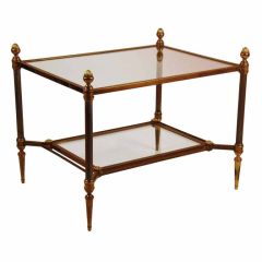 Two Tone  Bronze Side Table