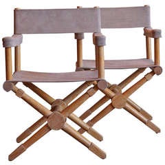 Paar Sessel aus keramischer Eiche von Andrée Putman