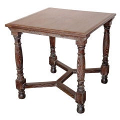 FRENCH ART DECO CERUSED OAK TABLE FRENCH ART DECO CERUSED OAK TABLE