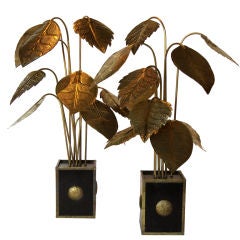 Pair Of Brass Palm Trees Pair Of Brass Palm Trees