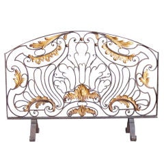 Louis XV Iron Fire Screen Louis XV Iron Fire Screen