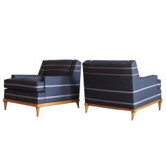 Pair Of Armchairs In Paul Smith Fabric