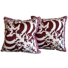 Custom Pair of Emilio Pucci Silk Pillows