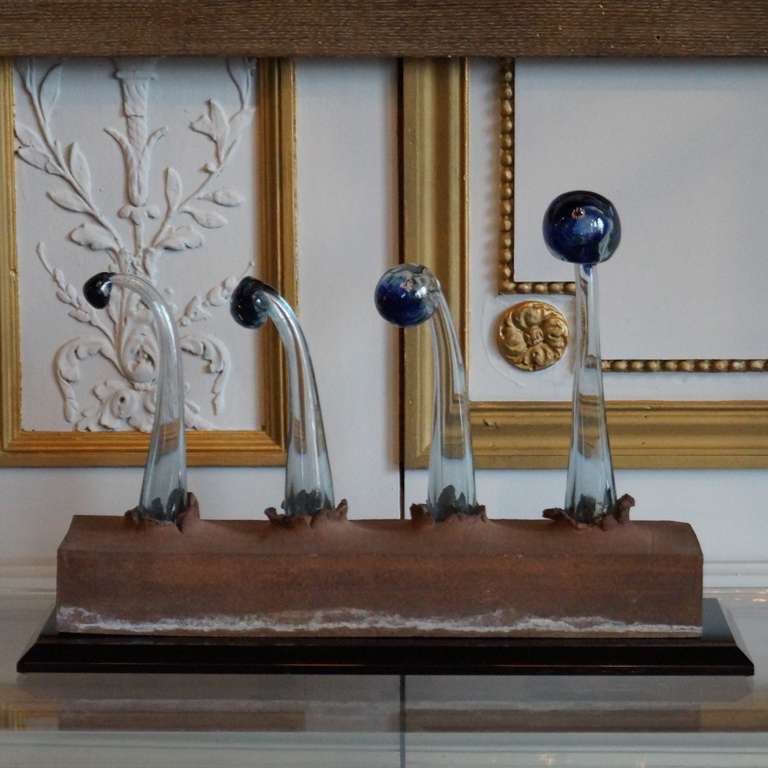 Organic Blown Glass and Terracotta Sculpture, USA 1980s