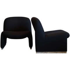 Pair of "Alky" Slipper Chairs by Giancarlo Piretti for Castelli Pair of "Alky" Slipper Chairs by Giancarlo Piretti for Castelli