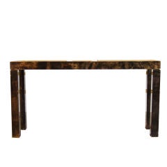 Lacquered Goat Skin Console