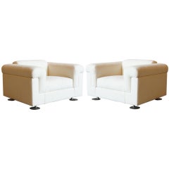 Pair of Club Chairs by Osvaldo Borsani for Techno