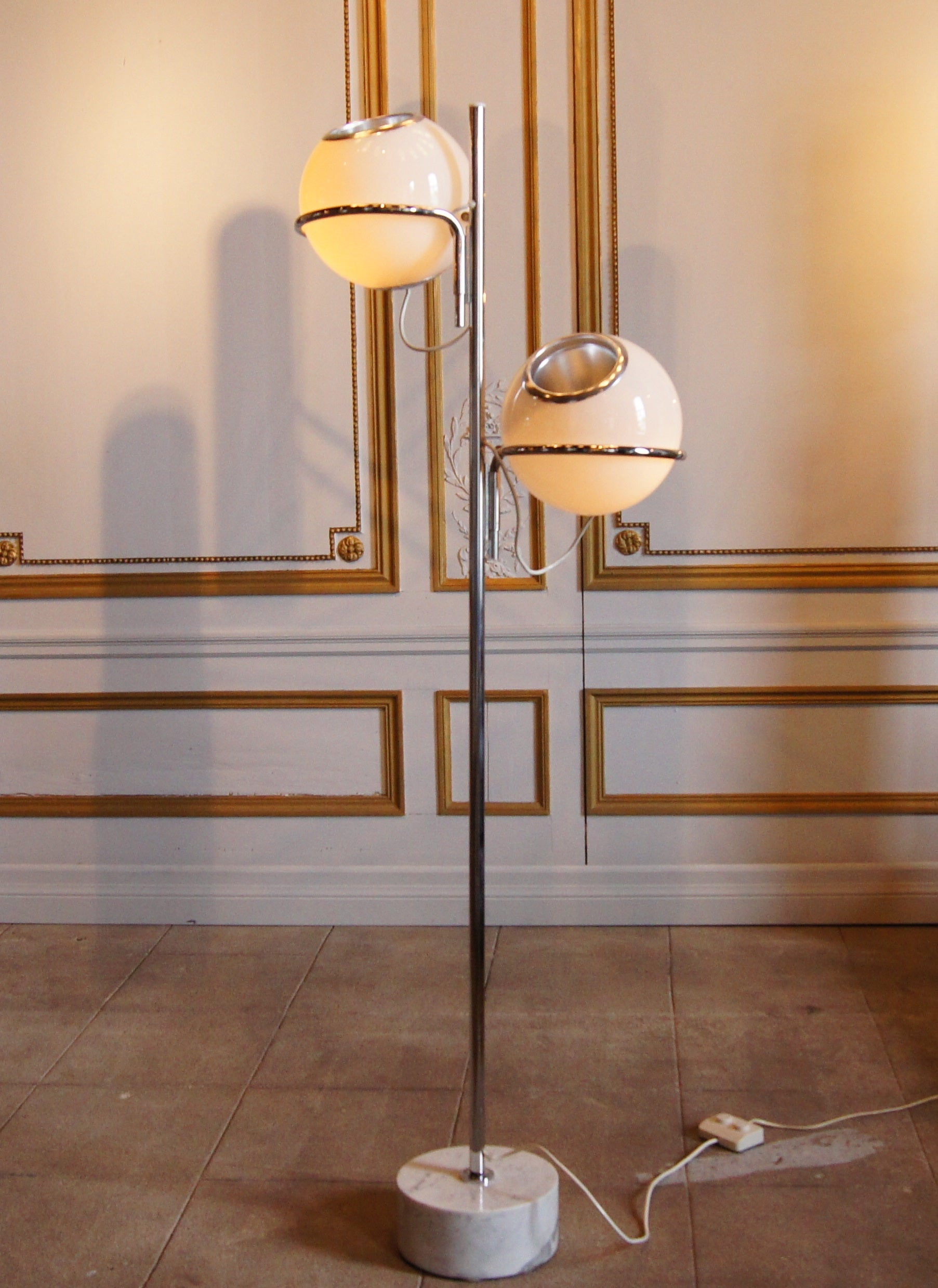 Reggiani Globe Floor Lamp with Marble Base