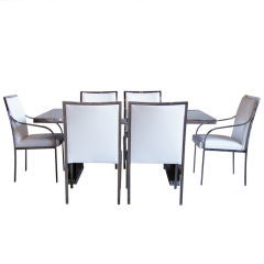 Pierre Cardin Table and Set of 6 Chairs, Signed