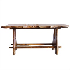 French Olive Wood Sculptural Table