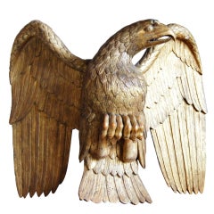 Empire Gilt Wood Sculpture of an Eagle