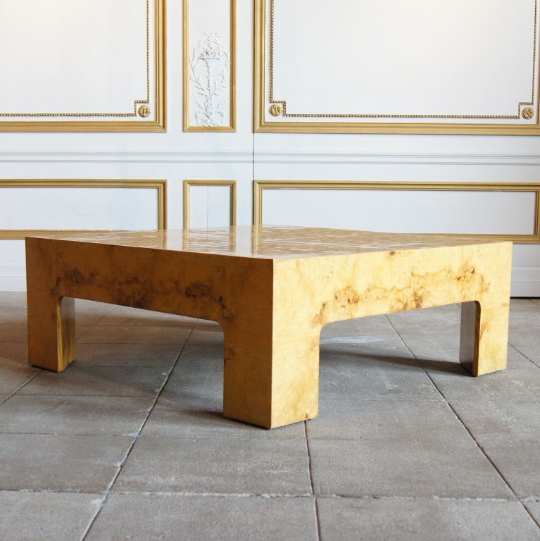 American Burl Wood Coffee Table