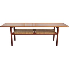 Mid Century Teak and Oak Coffee Table by Hans Wegner, Denmark, 1950's