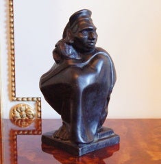 "Aztec" Bronze Sculpture, Signed D. Hord