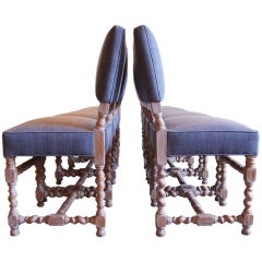 Set of 10 Dining Chairs in the Style of Jean-Charles Moreux