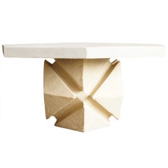 Moderne Cast Stone Geometric Dining Table by Robert Hutchinson
