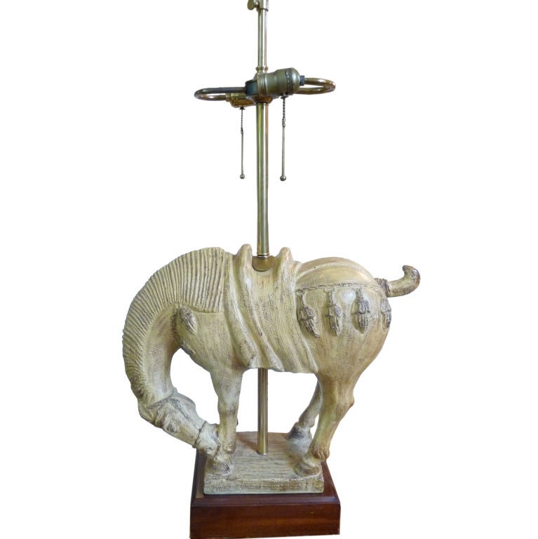 Very Large Tang Dynasty Form Horse Lamp For Sale