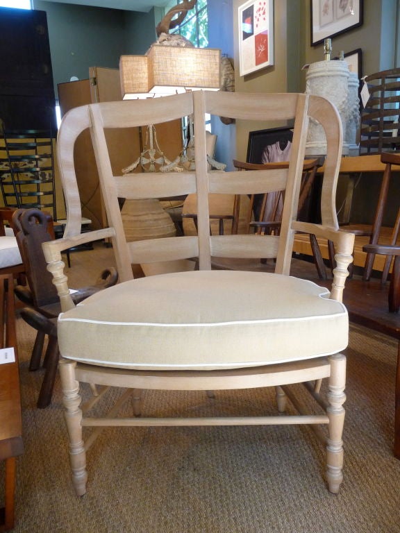 Pair Grandly Scaled French Provincial Chairs