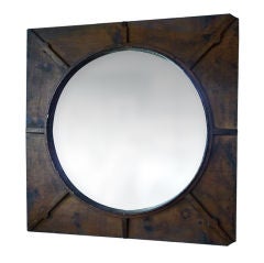 Unusual Large Rustic Frame W/ Mirror