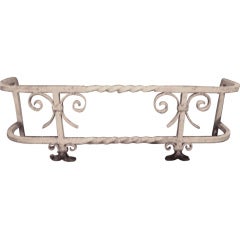 French Wrought Iron Fireplace Fender