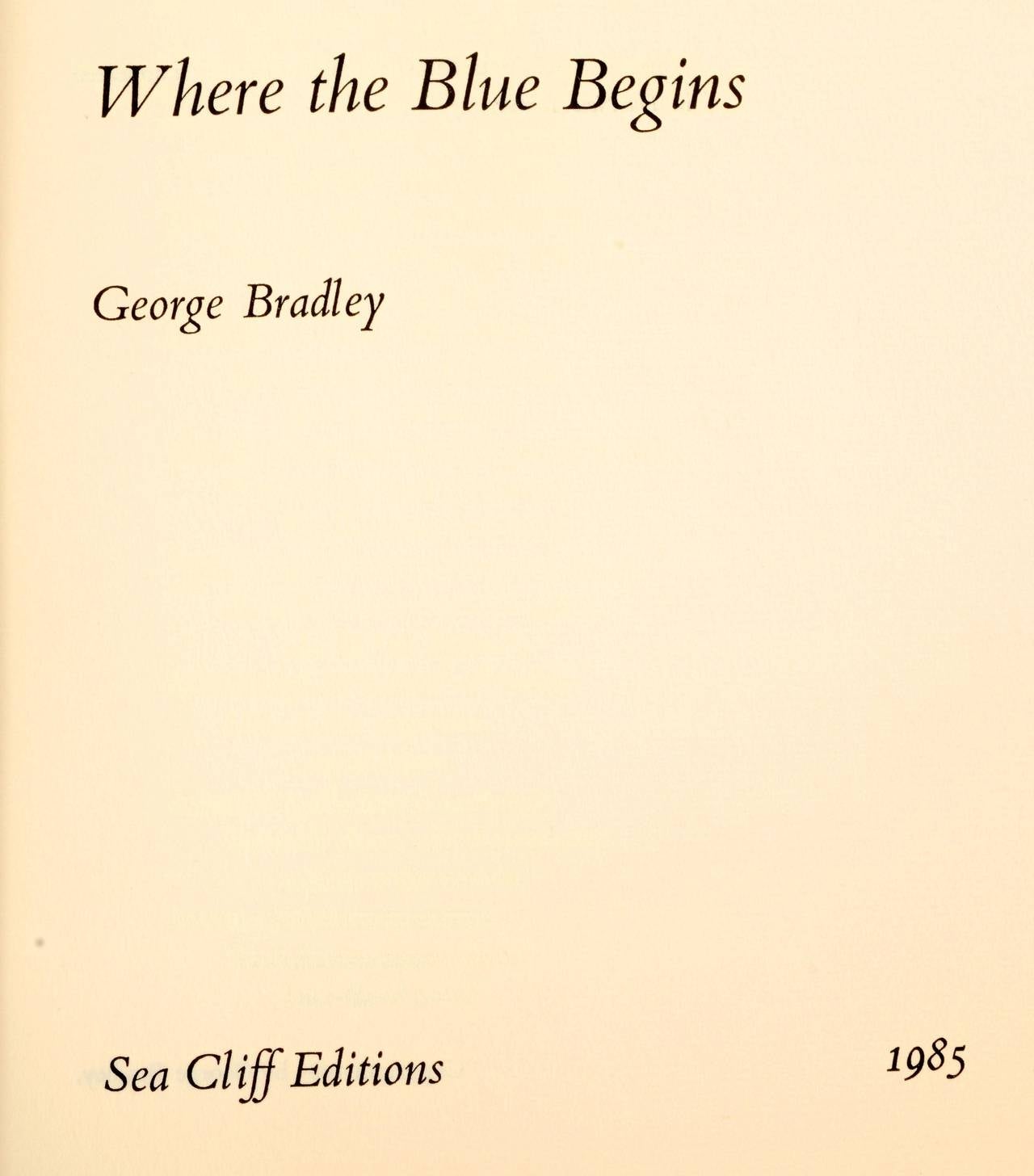 Woven  Where the Blue Begins by George Bradley with Silkscreen by Elaine de Kooning