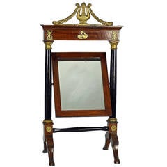 French Empire Mahogany Dressing Table Mirror, circa 1810