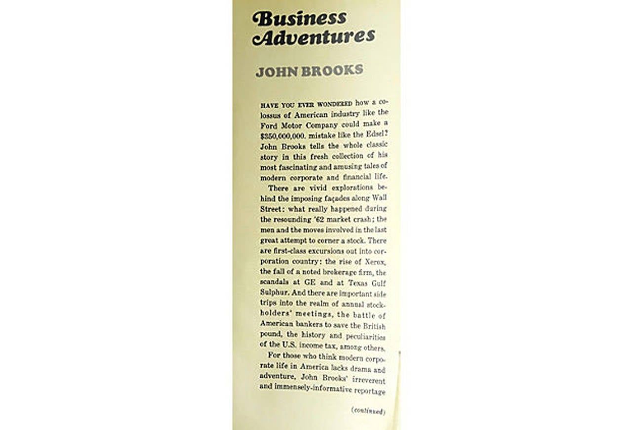 American Business Adventures by John Brooks