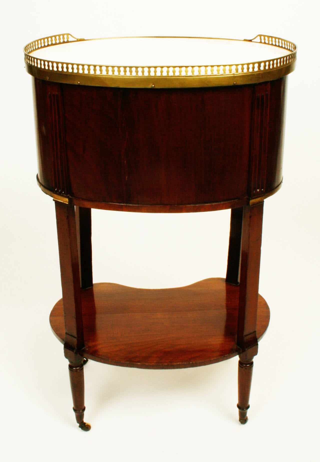 18th Century Directoire Oval Tambour Fronted Nightstand, circa 1790