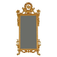 Italian Neoclassical Gilt Carved Mirror