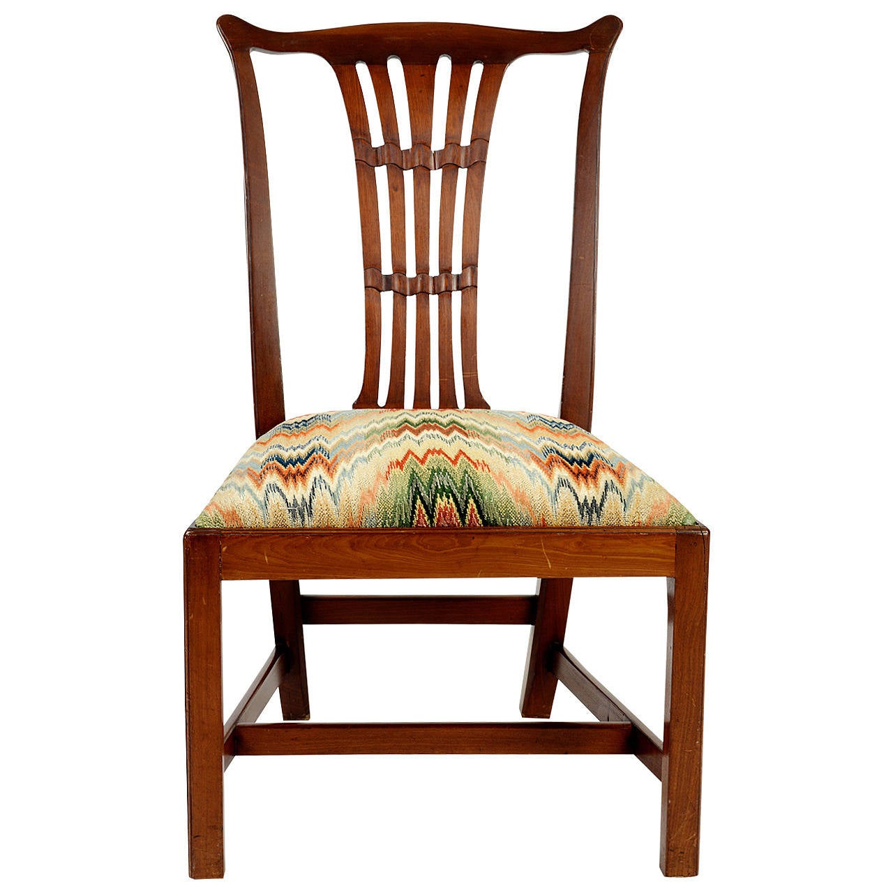 Download English Mahogany Side Chair in the Chippendale Style, 19th Century For Sale at 1stdibs