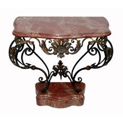 Louis XV Wrought Iron Console