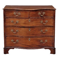George III Mahogany Serpentine-fronted Chest Of Drawers