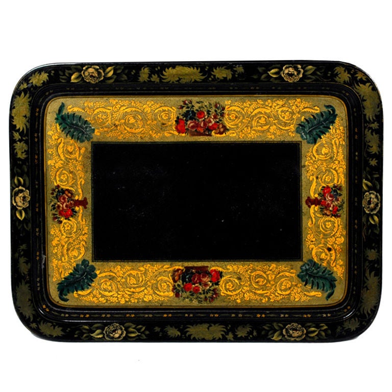 Louis Vuitton Hand Painted Tray on Stand - georgenantiques
