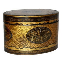 Chinoiserie Decorated Tea Caddy