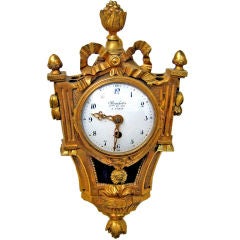Antique Louis XVI Bronze Ormolu Cartel Clock