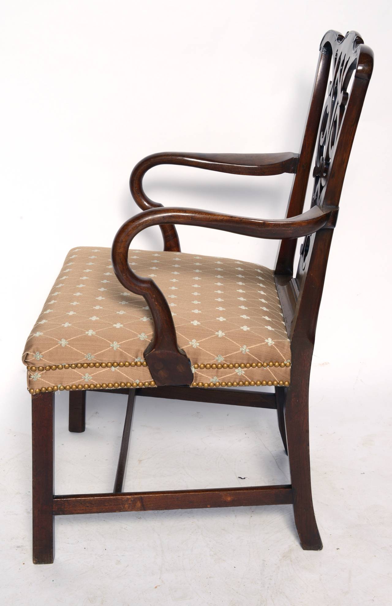 George III Mahogany Armchair c1770 In Good Condition In valatie, NY