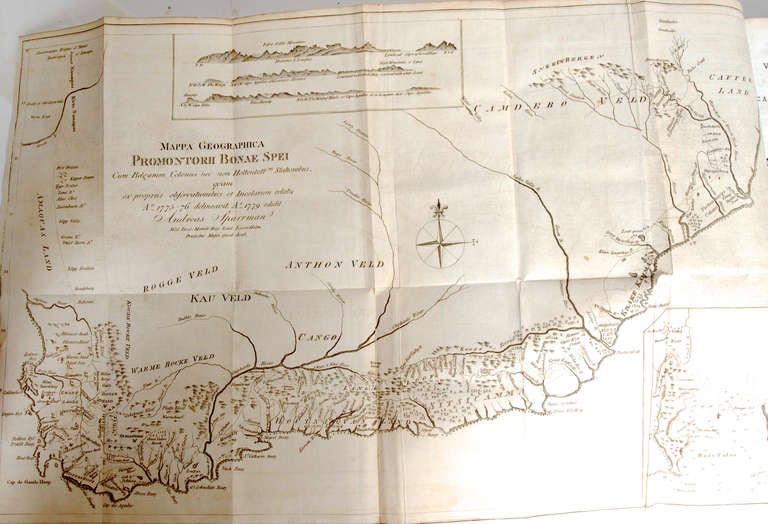 Cuir Voyage au Cap de l'Espérance, première édition, vers 1785 en vente