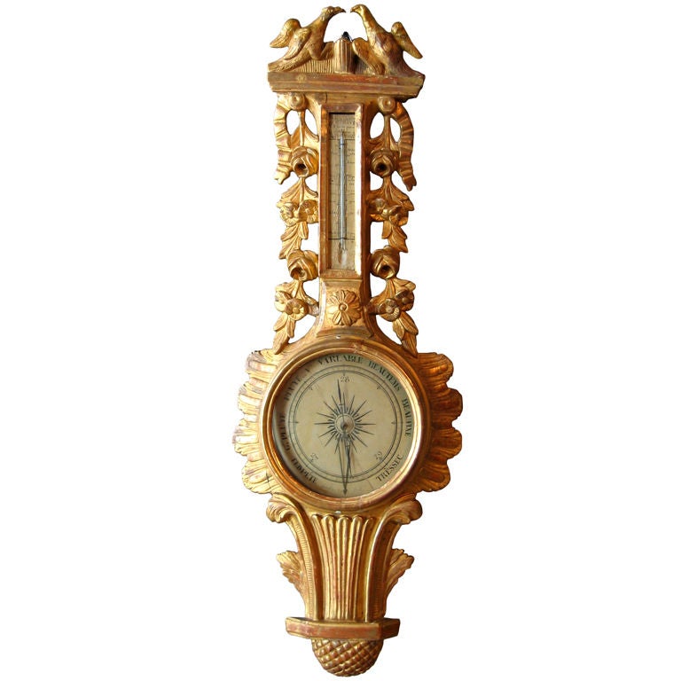 French Giltwood Barometer, circa 1800