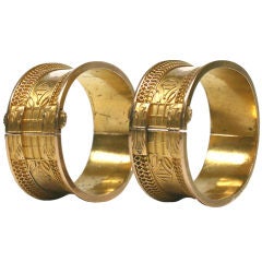Victorian Pair of Gold Cuffs