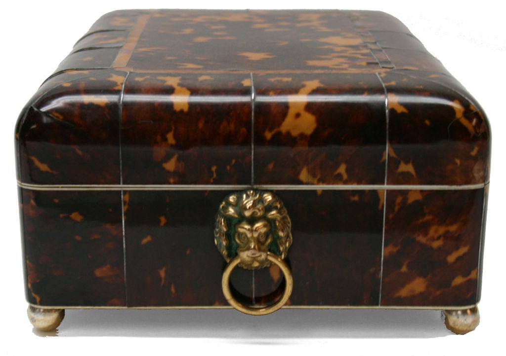 Regency Tortoise Jewelry Box, c1810