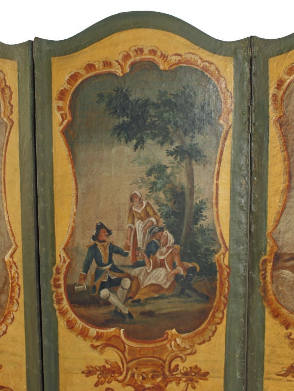 French Eight-Panel Screen, circa 1800 1
