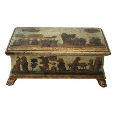 Antique Italian Lacca Povera Box, Venetian, c1750