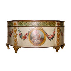 Louis XVI Painted and Gilt Decorated Tole Cachepot, circa 1780 6