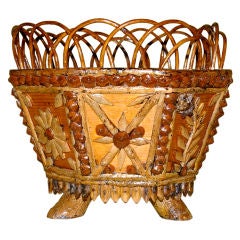 Twigwork Octagonal Jardiniere, circa 1880 9
