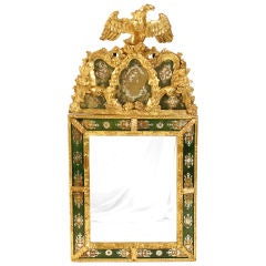 Antique Continental Neoclassical Verre Églomisé Mirror